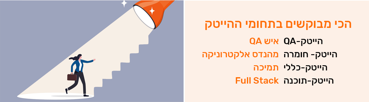 המקצועות הכי מבוקשים בהייטק